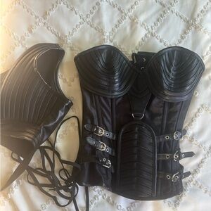 Black Corset with Buckle Details